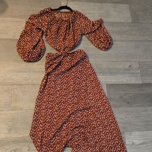 Lush Brown Cutout Boho Dress Off The Shoulders